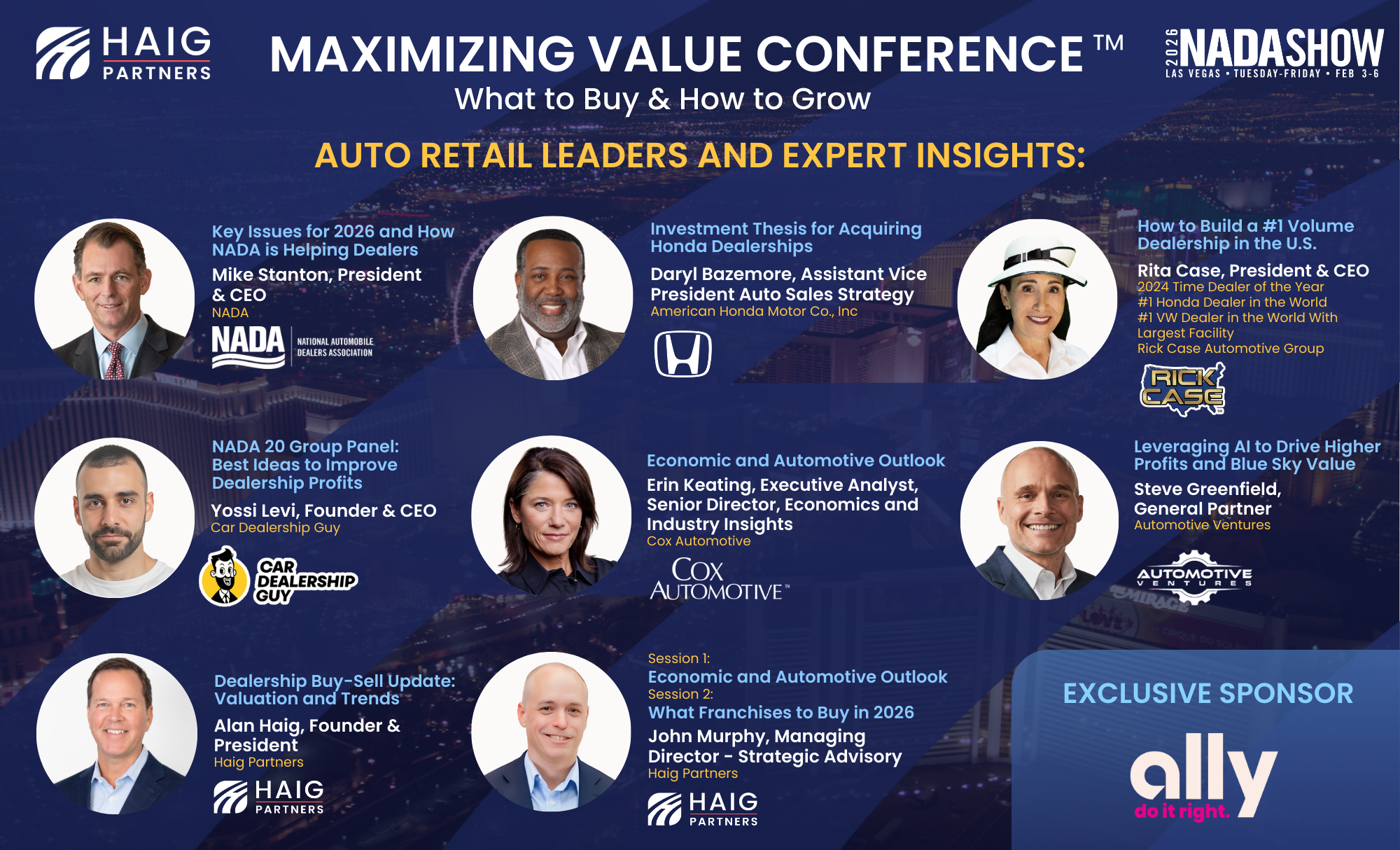 Maximizing Value Conference™ - Dealership Buy-Sell Advisors - Haig